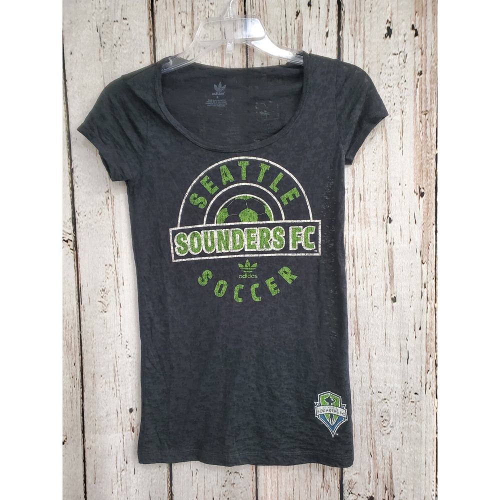 Adidas Women's Small Seattle Sounders Short Sleeve T‑Shirt Tee Shirt Top NEW NWT